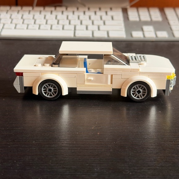 Lego Other - Lego White and Blue Building Block Car